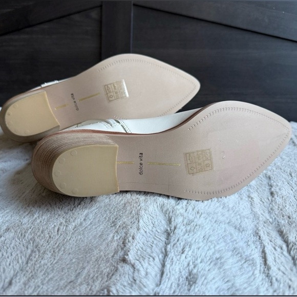 NEW DOLCE VITA Solow Stud Western Boot In Off White Leather Size 9 - Picture 10 of 12